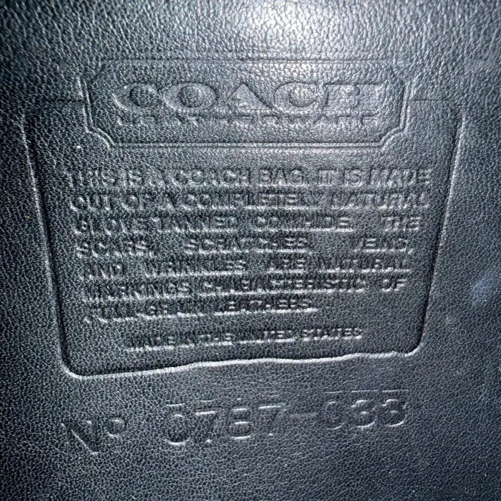 Vintage Coach Town Bag Glovetanned Leather Faded Black Faded Navy 4090 Read Q